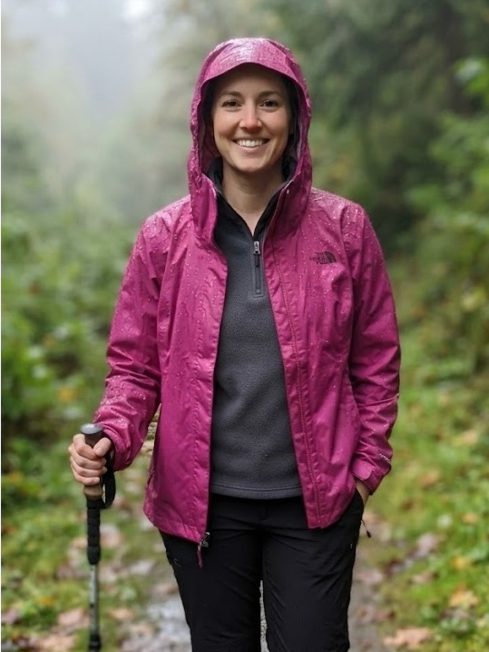 The North Face Women's Purple Pink Waterproof Rain Jacket Gorpcore Hiking